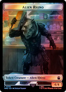 Alien Rhino // Food (0059) Double-Sided Token (Surge Foil) [Doctor Who Tokens]-1