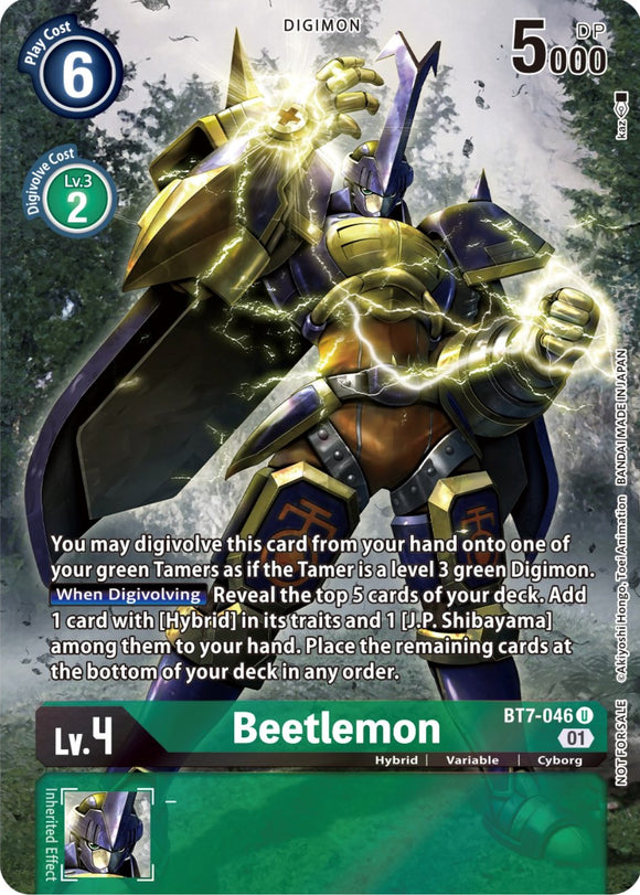 Beetlemon [BT7-046] (Tarjeta Frontier del 2.º aniversario) [Promociones de Next Adventure] 