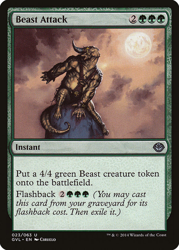 Ataque de la Bestia (Garruk vs. Liliana) [Antología de Duel Decks] 