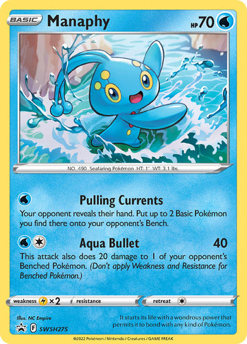 Manaphy (SWSH275) [Promociones de Sword &amp; Shield: Black Star] 