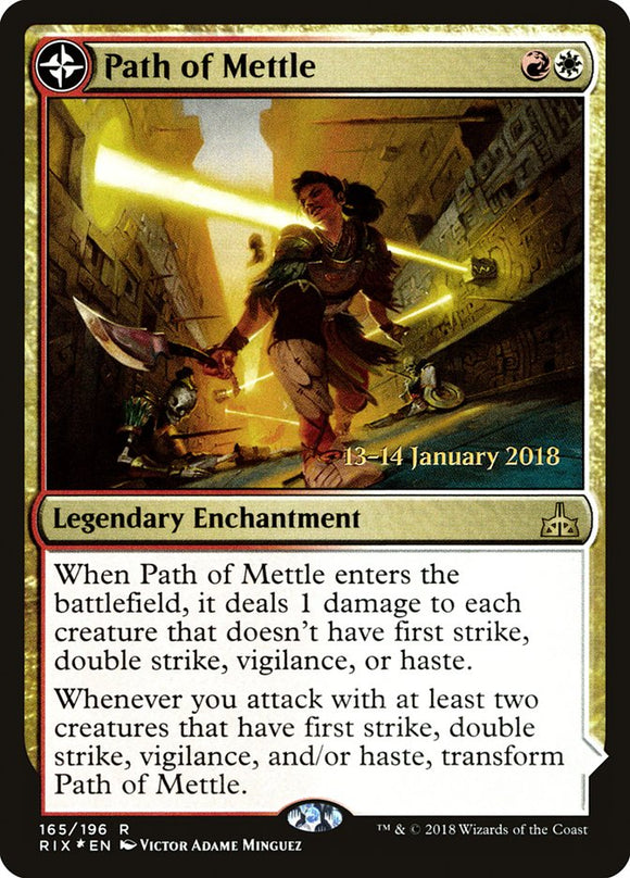 Camino de entereza // Metzali, Torre del triunfo [Promociones previas al lanzamiento de Rivals of Ixalan] 