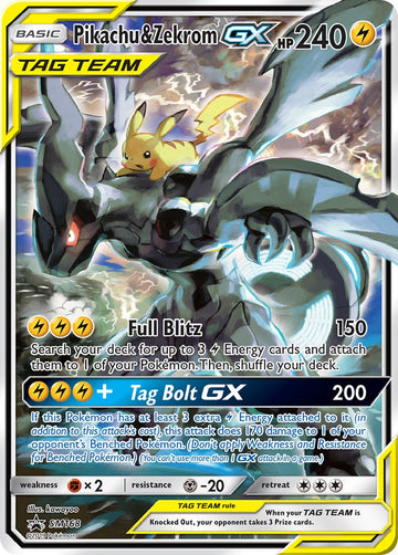 Pikachu y Zekrom GX (SM168) [Sol y Luna: promociones de Black Star] 