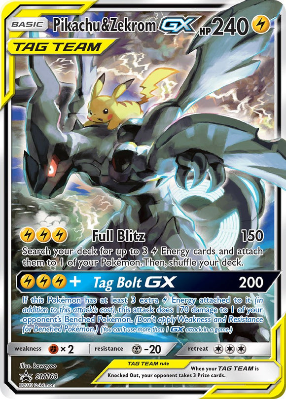 Pikachu y Zekrom GX (SM168) [Sol y Luna: promociones de Black Star] 