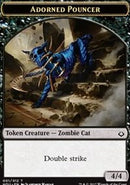 Adorned Pouncer // Warrior Double-Sided Token [Hour of Devastation Tokens]-1