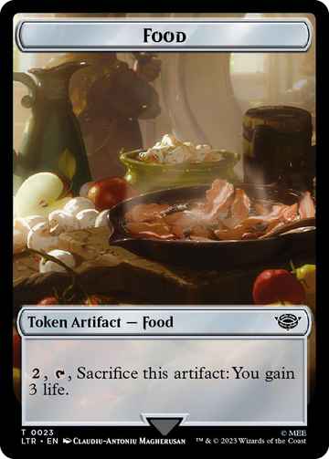 Ballistic Boulder // Food (0023) Double-Sided Token (Surge Foil) [The Lord of the Rings: Tales of Middle-Earth Tokens] - 0