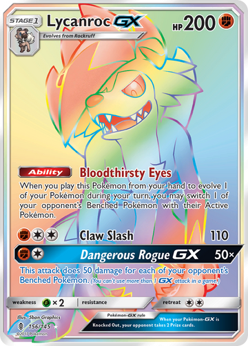 Lycanroc GX (156/145) [Sol y Luna: Guardianes en ascenso] 