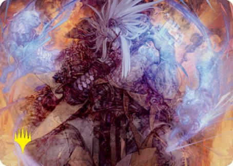 Tarjeta de arte de Satoru Umezawa 2 (firma estampada en dorado) [Serie de arte Kamigawa: Neon Dynasty] 