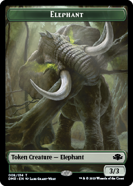 Elefante // Gato (003) Ficha de doble cara [Dominaria Remastered Tokens] 