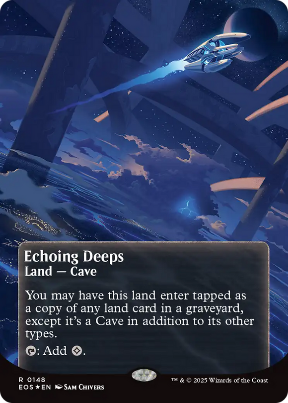 Echoing Deeps (0148) (Borderless) (Galaxy Foil) [Edge of Eternities: Stellar Sights]