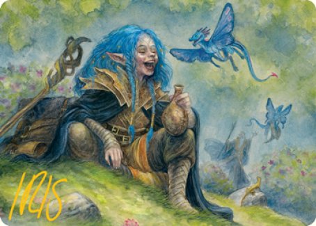 Tarjeta de arte del Embaucador Feywild (firma estampada en dorado) [Serie de arte de Dungeons &amp; Dragons: Adventures in the Forgotten Realms] 