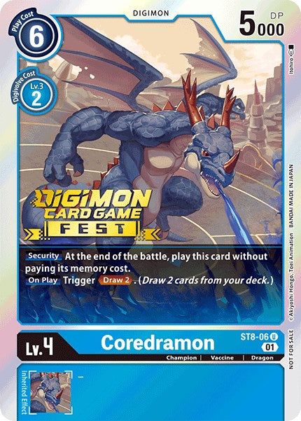 Coredramon [ST8-06] (Digimon Card Game Fest 2022) [Mazo de inicio: promociones de Ulforce Veedramon] 