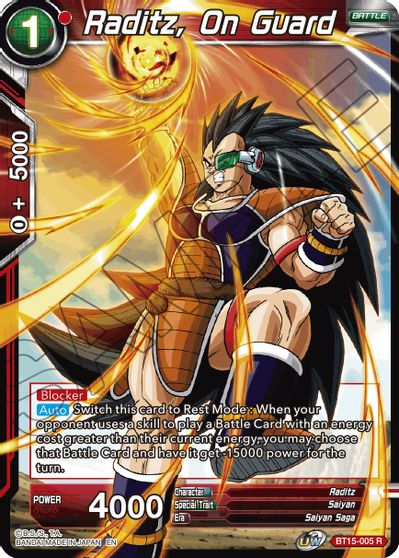 Raditz, en guardia (BT15-005) [Duelo de Saiyans] 