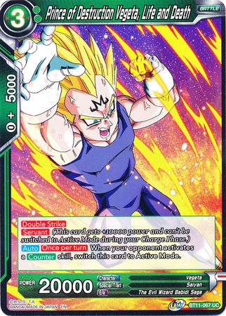 Príncipe de la Destrucción Vegeta, Vida y Muerte (BT11-067) [Línea de Sangre Vermilion] 