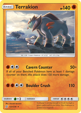 Terrakion (122/236) [Sol y Luna: Mentes Unificadas] 