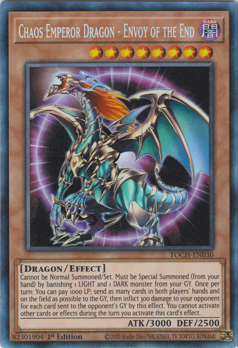 Dragón Emperador del Caos - Enviado del Fin [TOCH-EN030] Raro de Coleccionista 
