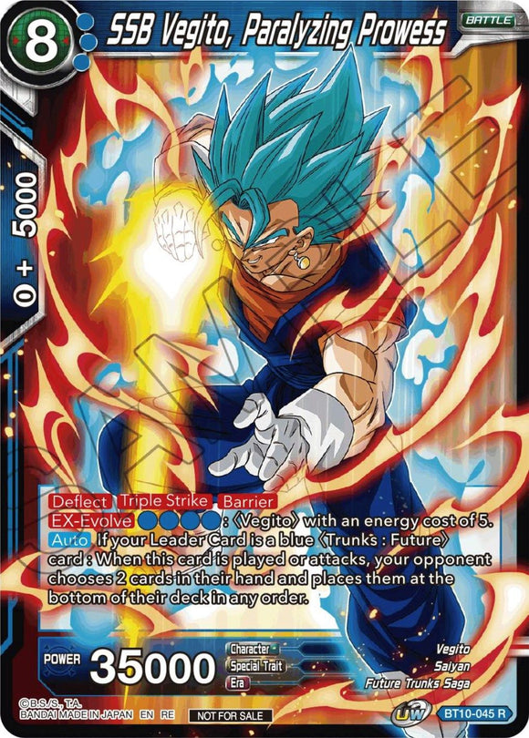 SSB Vegito, destreza paralizante (paquete de selección de campeonato 2023 vol. 1) (BT10-045) [Tarjetas de promoción de torneos] 