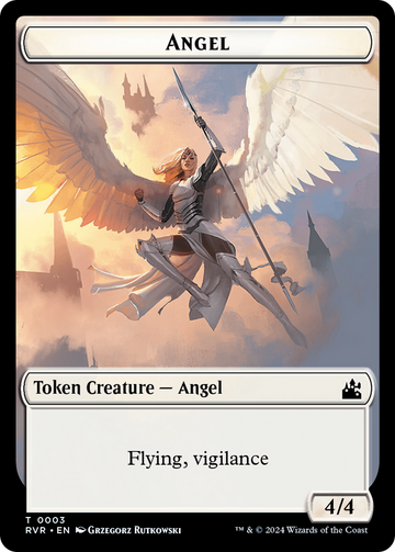 Bird // Angel (0003) Double-Sided Token [Ravnica Remastered Tokens] - 0