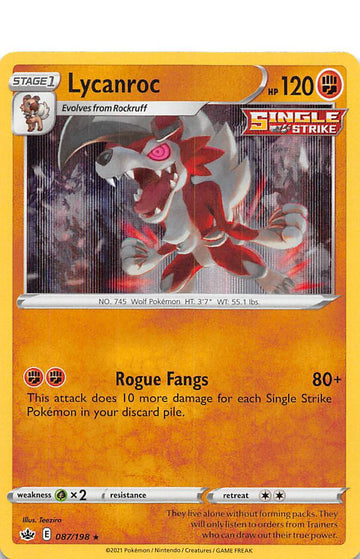 Lycanroc (087/198) [Espada y escudo: Reinado escalofriante] 