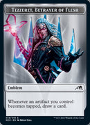Samurai // Tezzeret, Betrayer of Flesh Emblem Double-Sided Token [Kamigawa: Neon Dynasty Tokens]-2