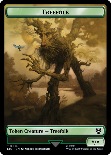 Beast // Treefolk Double Sided Token [The Lord of the Rings: Tales of Middle-Earth Commander Tokens] - 0
