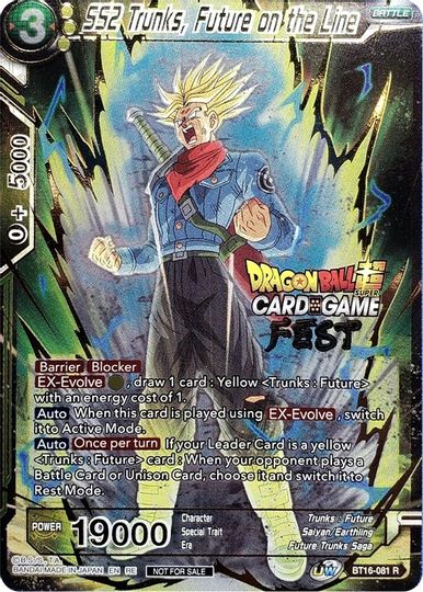 SS2 Trunks, Future on the Line (Card Game Fest 2022) (BT16-081) [Tarjetas de promoción de torneos] 