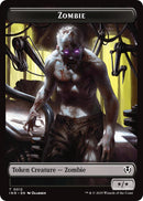 Zombie (0011) // Zombie (0012) Double-Sided Token [Innistrad Remastered Tokens]-1