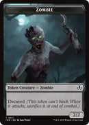 Zombie (0011) // Zombie (0012) Double-Sided Token [Innistrad Remastered Tokens]-2