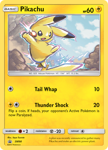 Pikachu (SM98) [Sol y Luna: promociones de Black Star] 