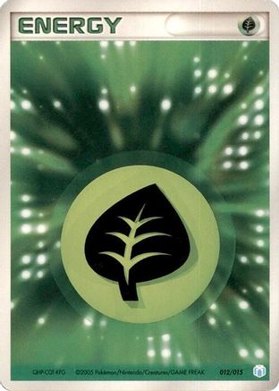 Basic Grass Energy - 012/015 (012/015) - Gift Box Mew  Lucario Crawdaunt Quarter Deck