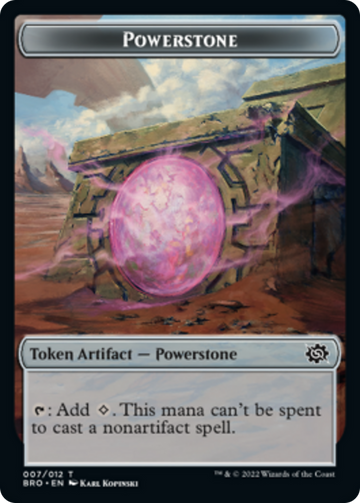 Copy // Powerstone Double-Sided Token [The Brothers' War Commander Tokens] - 0
