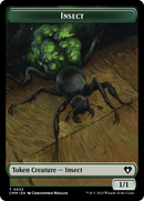 Spirit (0010) // Insect Double-Sided Token [Commander Masters Tokens]-2