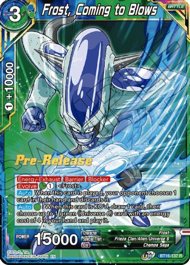 Frost, llegando a los golpes (BT16-137) [Promociones de prelanzamiento de Realm of the Gods] 