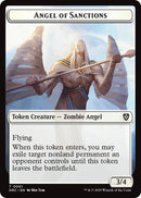 Angel of Sanctions // Vizier of Many Faces Double-Sided Token [Aetherdrift Commander]-1