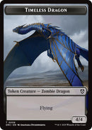 Timeless Dragon // Zombie (0007) Double-Sided Token [Aetherdrift Tokens]-1