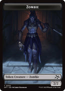Zombie Warrior // Zombie (0003) Double-Sided Token [Aetherdrift Tokens]-2