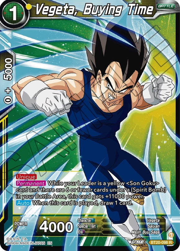 Vegeta, ganando tiempo (BT20-098) [Poder absorbido] 