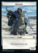 Zombie Knight // Knight Double-Sided Token [Dominaria United Commander Tokens]-2