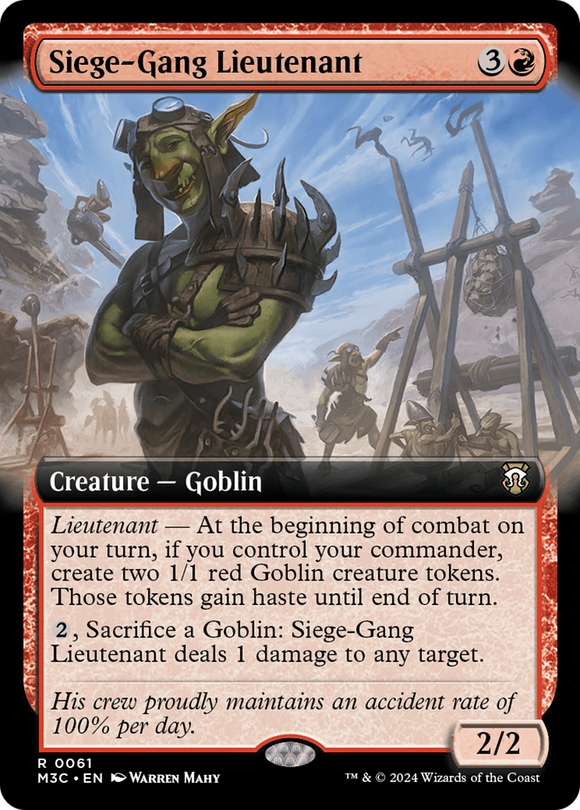 Teniente de la banda de asedio (ilustración ampliada) [Comandante de Modern Horizons 3] 