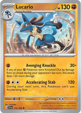 Lucario (114/198) [Scarlet &amp; Violet: Conjunto básico] 