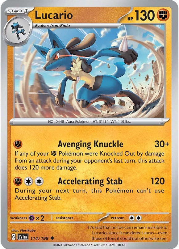 Lucario (114/198) [Scarlet &amp; Violet: Conjunto básico] 