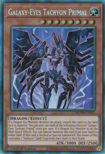 Galaxy-Eyes Tachyon Primal (Collector's Rare) [MZTM-EN011] Collector's Rare