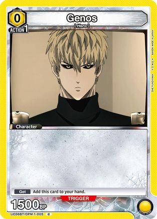 Genos (005) (Box Topper Foil) (UE06BT/OPM-1-005) - UE06BT One Punch Man Foil