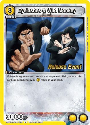 Eyelashes & Wild Monkey (UEPR/OPM-1-024) - UE06BT One Punch Man Release Event Cards