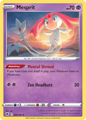 Mesprit (066/189) [Espada y escudo: resplandor astral] 
