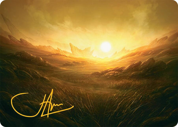 Plains Art Card (31/54) (Gold-Stamped Signature) [Tarkir: Dragonstorm Art Series]