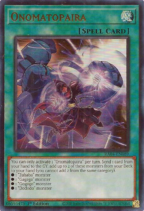 Onomatopaira [RA04-EN089] Ultra Rare