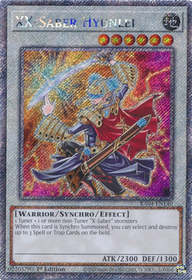 XX-Saber Hyunlei [RA04-EN140] Platinum Secret Rare