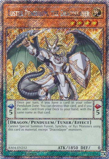 Luster Pendulum, the Dracoslayer [RA04-EN252] Platinum Secret Rare