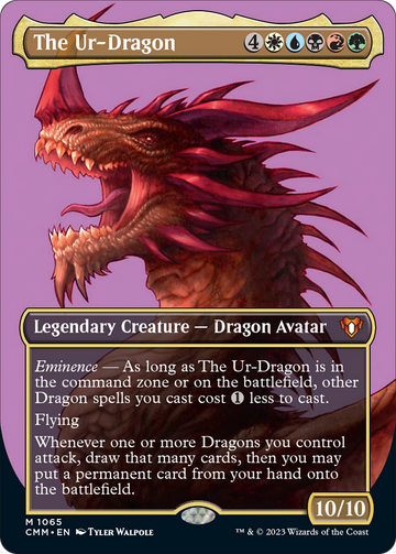 El Ur-Dragón (marco texturizado sin bordes) [Commander Masters] 