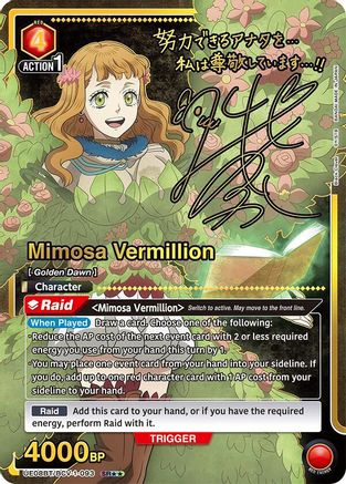 Mimosa Vermillion (093) (SR**) (UE08BT/BCV-1-093) - UE08BT Black Clover Foil